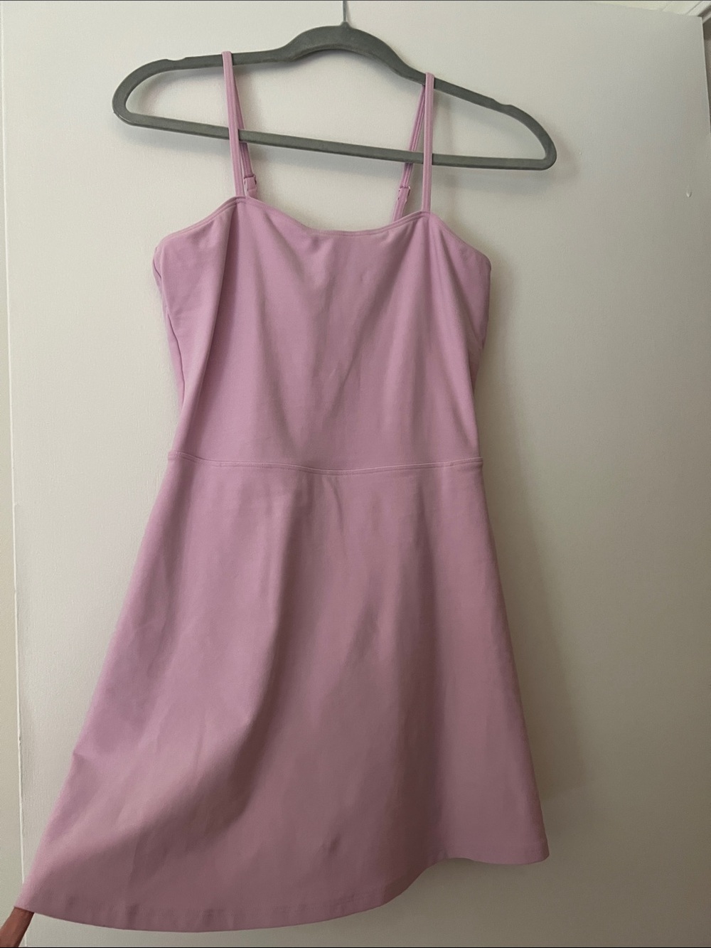 ALO Yoga Lilac Spaghetti-Strap A-Line Mini Dress